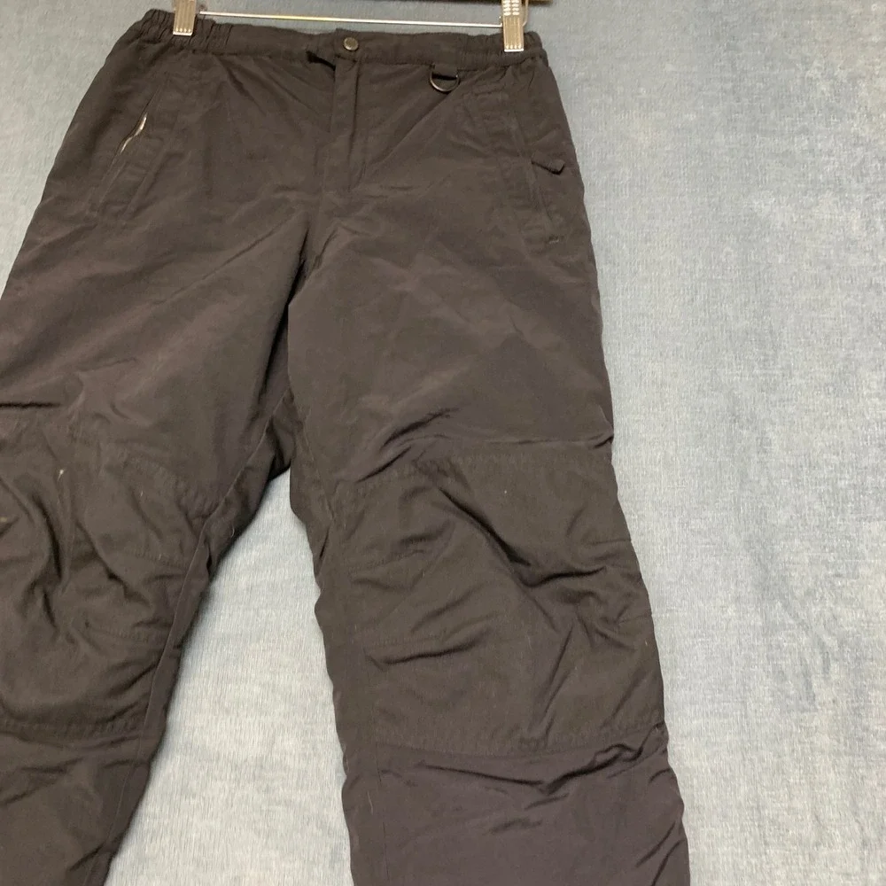 Lands' End Snow Pants Youth 10H Black Pockets Cropped Waterproof Outdoor